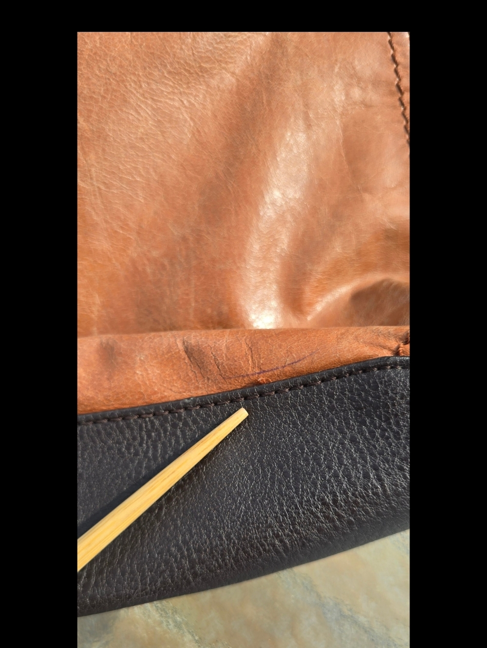 The Sak Brown Leather Kendra Tote Shoulder Bag Large Bohemian Boho Hobo - Picture 9 of 9